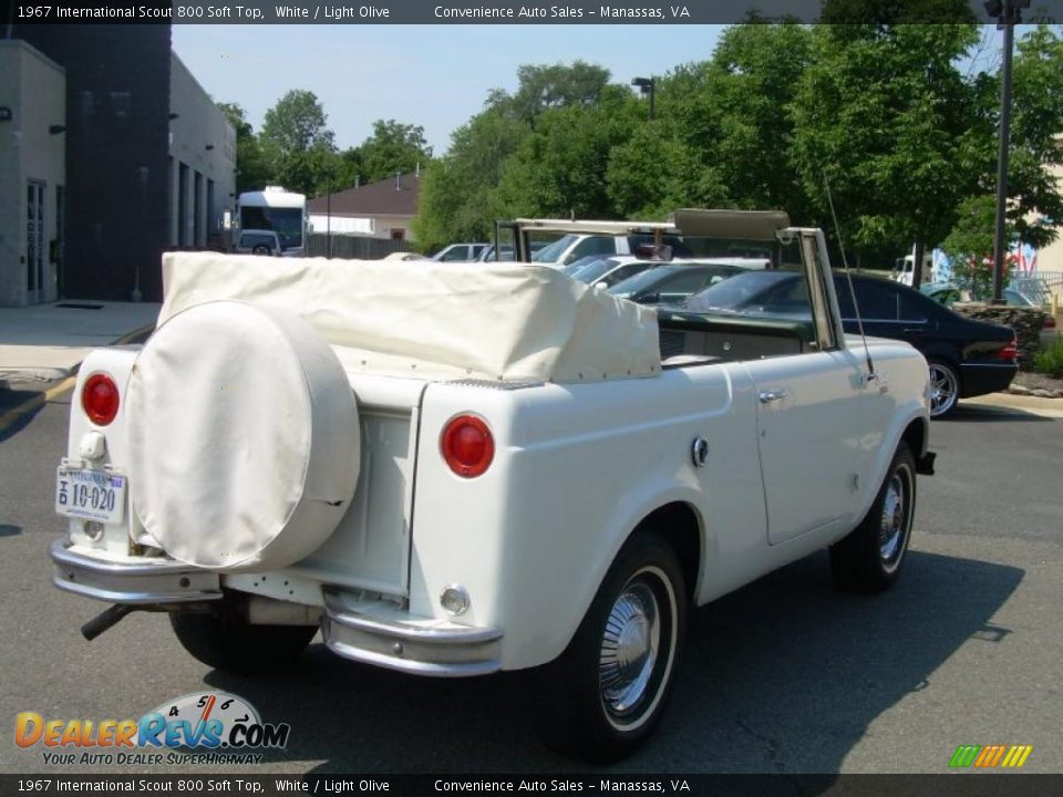 1967 International Scout 800 Soft Top White / Light Olive Photo #8