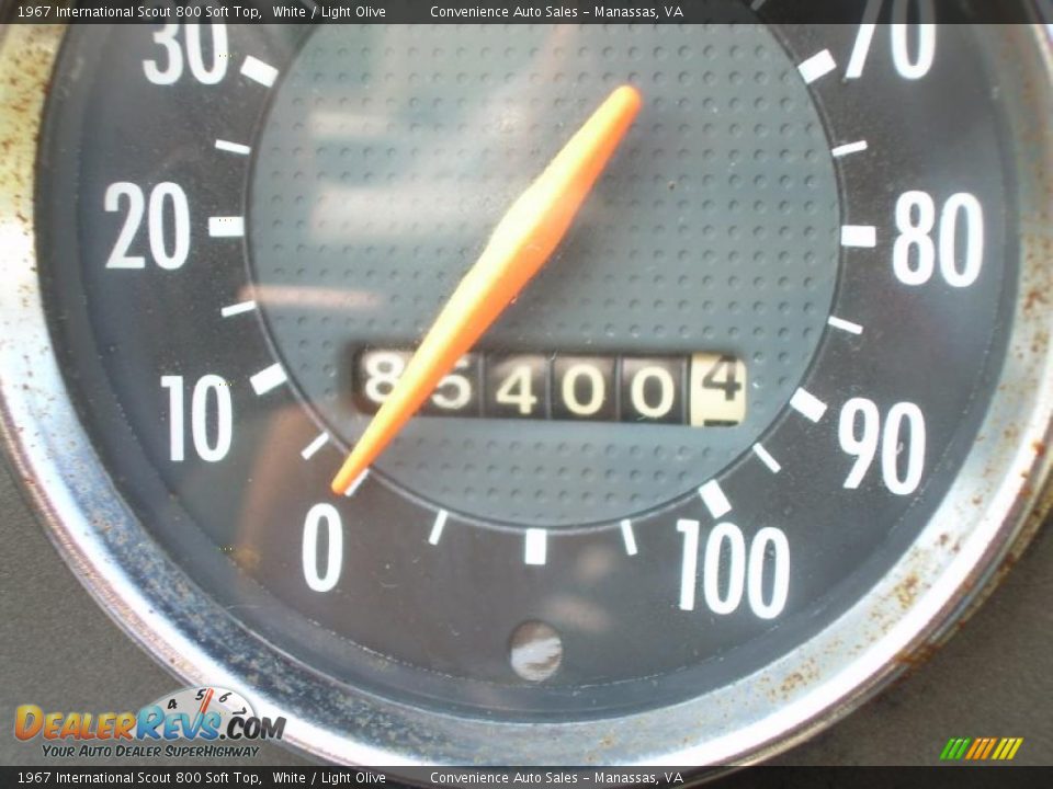 1967 International Scout 800 Soft Top White / Light Olive Photo #14