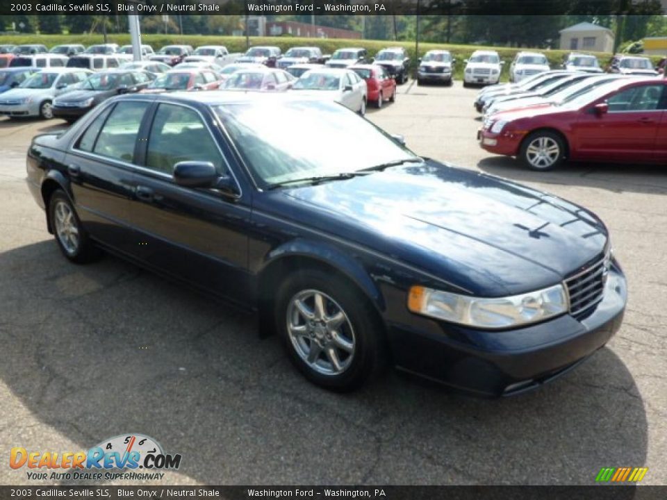 2003 Cadillac Seville SLS Blue Onyx / Neutral Shale Photo #6