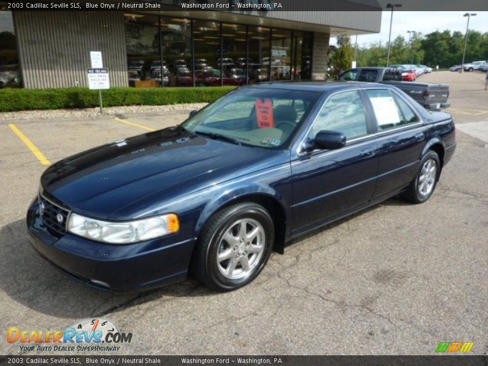2003 Cadillac Seville SLS Blue Onyx / Neutral Shale Photo #8