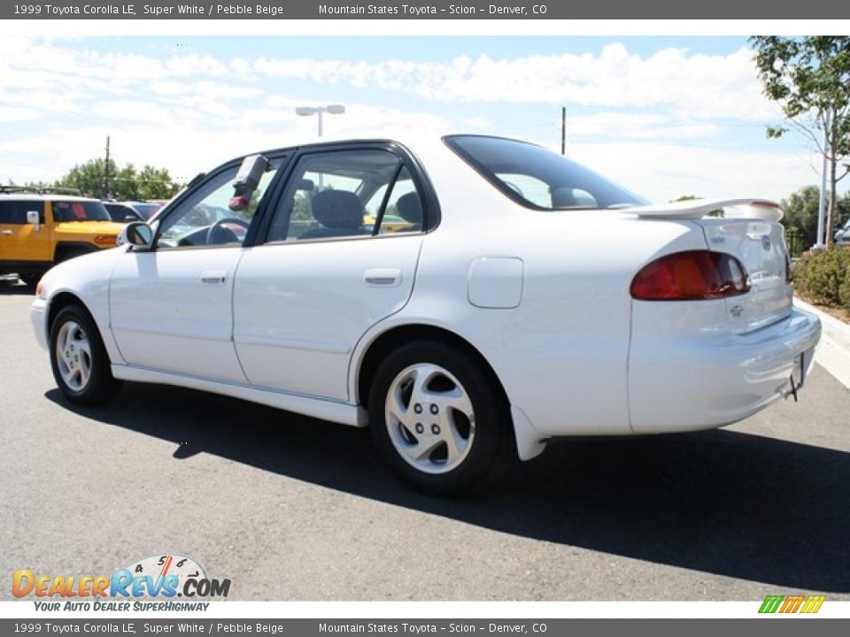 1999 Toyota Corolla LE Super White / Pebble Beige Photo #4