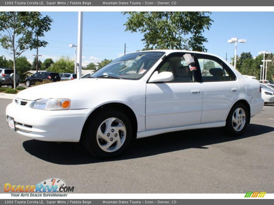 1999 Toyota Corolla LE Super White / Pebble Beige Photo #5