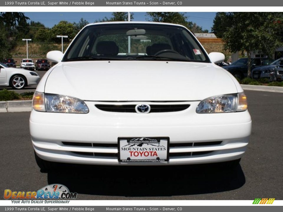 1999 Toyota Corolla LE Super White / Pebble Beige Photo #6