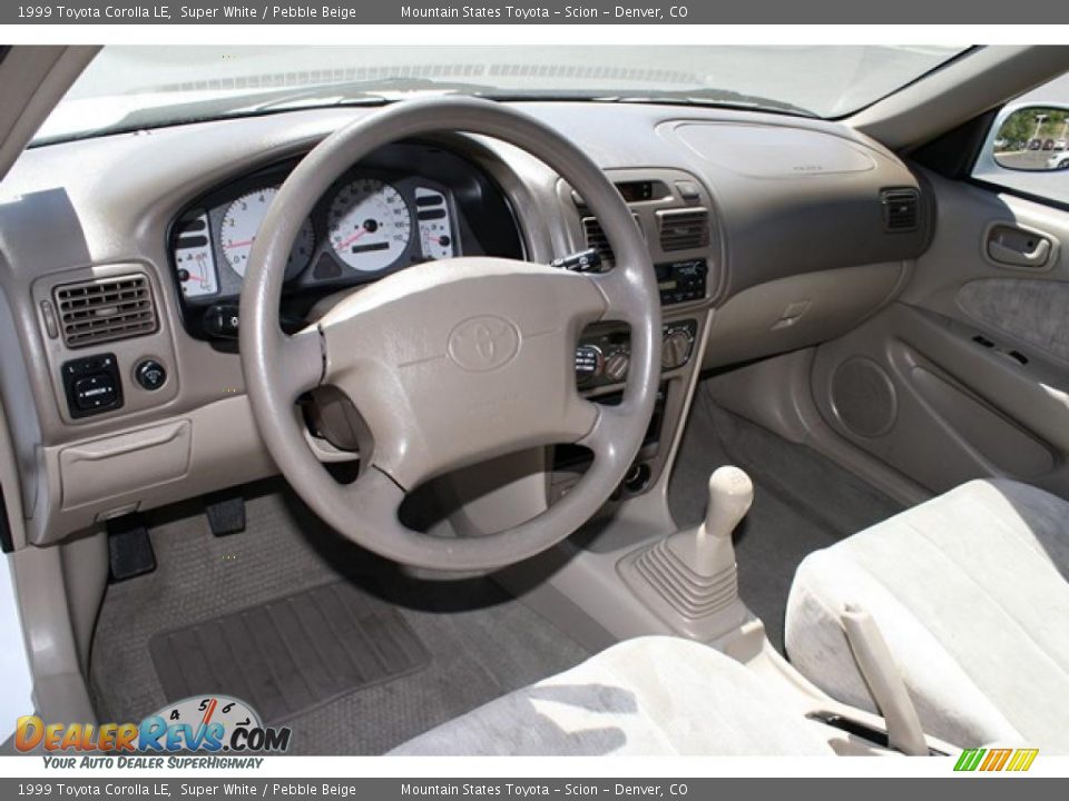 1999 Toyota Corolla LE Super White / Pebble Beige Photo #14