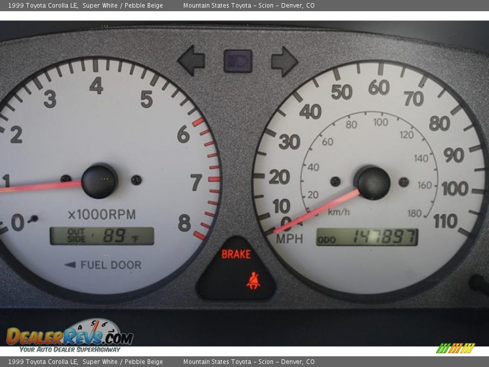 1999 Toyota Corolla LE Super White / Pebble Beige Photo #16