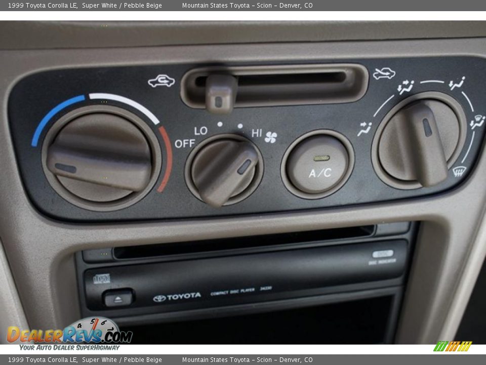 1999 Toyota Corolla LE Super White / Pebble Beige Photo #20