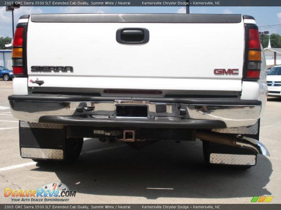 2003 GMC Sierra 3500 SLT Extended Cab Dually Summit White / Neutral Photo #4