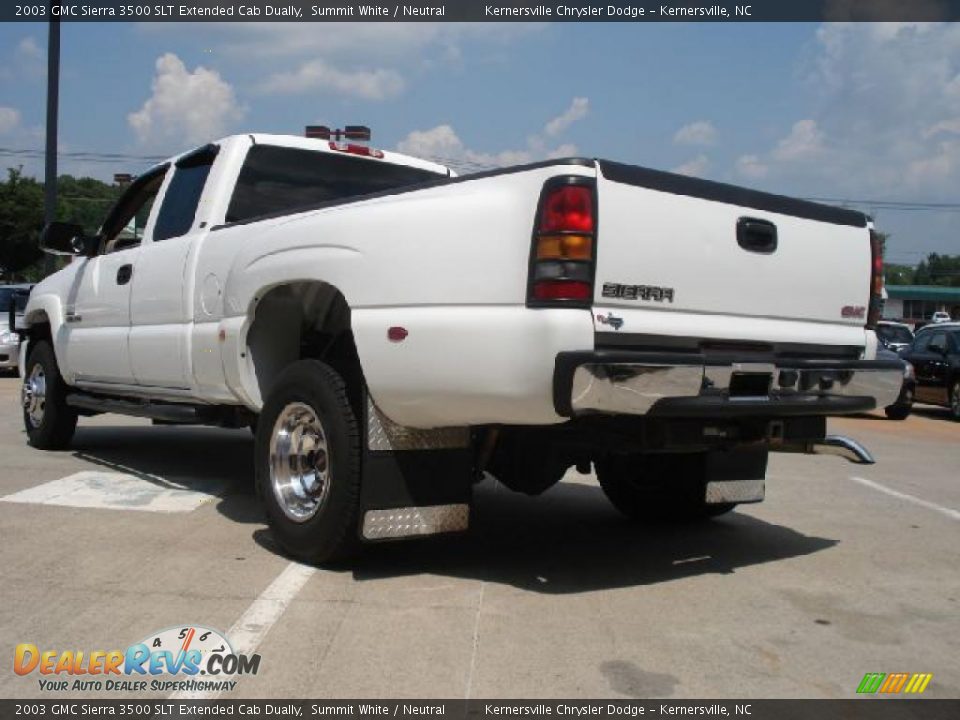 2003 GMC Sierra 3500 SLT Extended Cab Dually Summit White / Neutral Photo #5