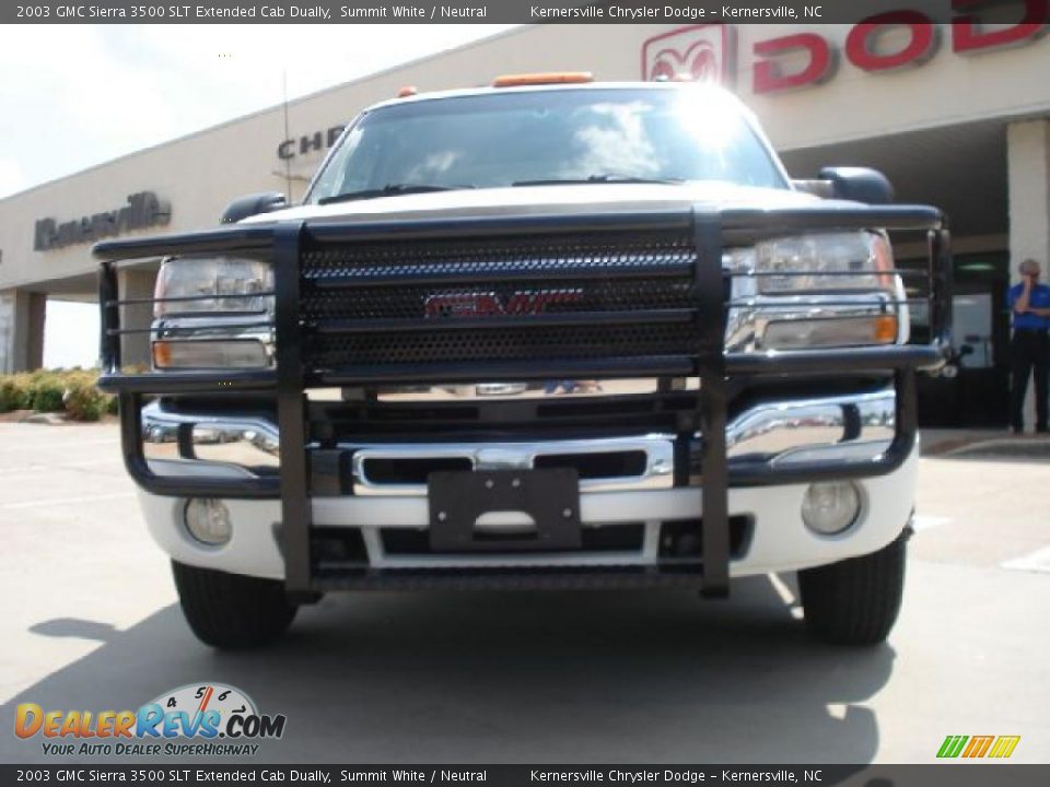 2003 GMC Sierra 3500 SLT Extended Cab Dually Summit White / Neutral Photo #8