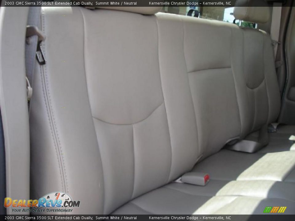2003 GMC Sierra 3500 SLT Extended Cab Dually Summit White / Neutral Photo #14
