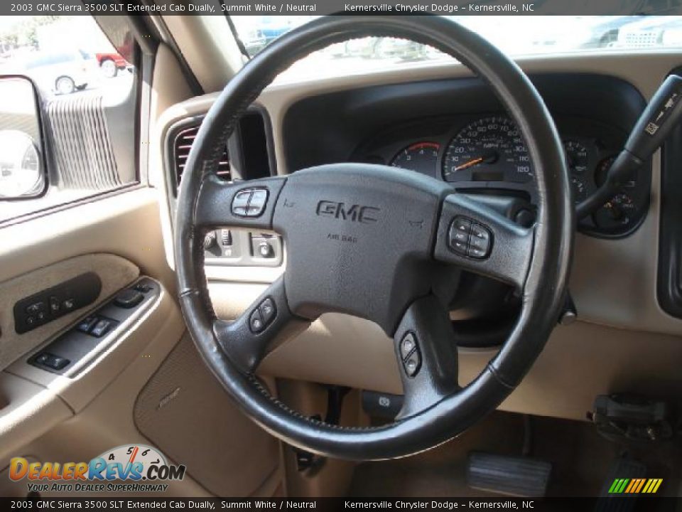 2003 GMC Sierra 3500 SLT Extended Cab Dually Summit White / Neutral Photo #24