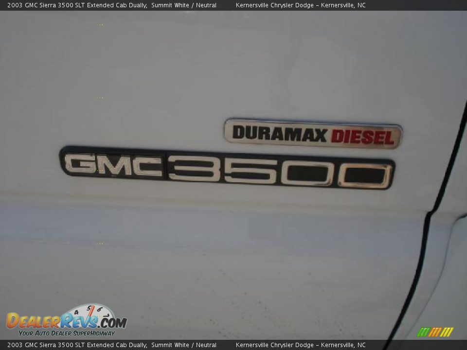 2003 GMC Sierra 3500 SLT Extended Cab Dually Summit White / Neutral Photo #32