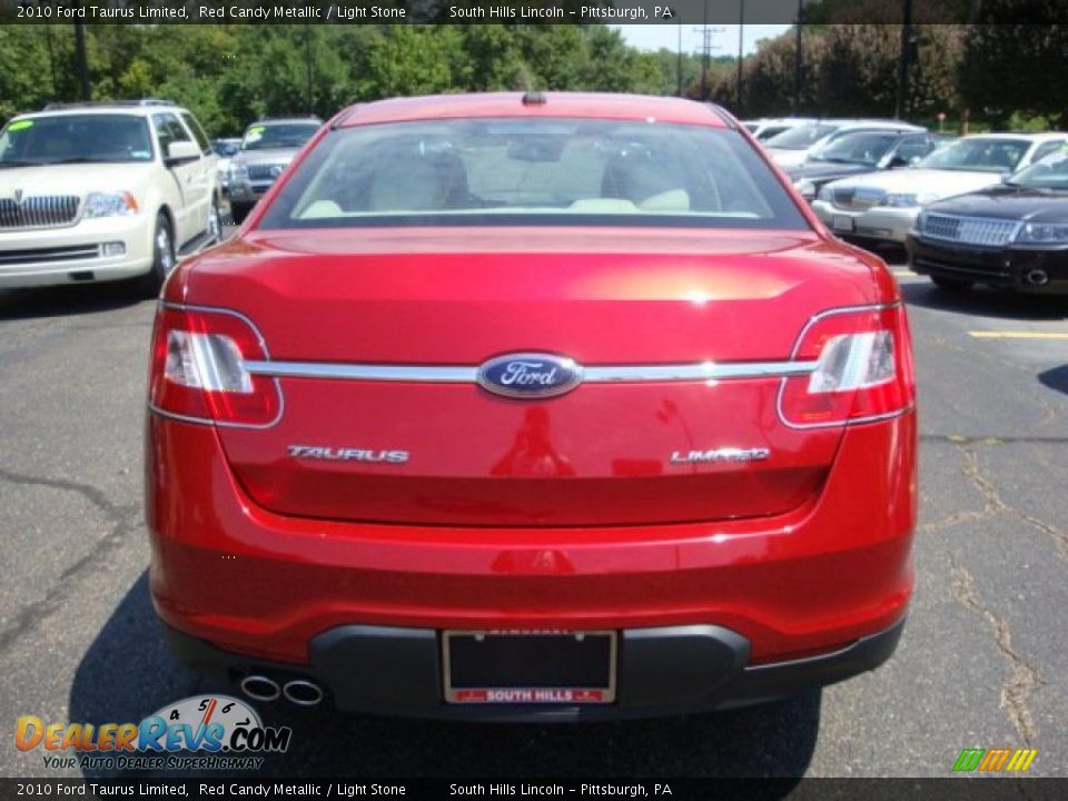 2010 Ford Taurus Limited Red Candy Metallic / Light Stone Photo #3