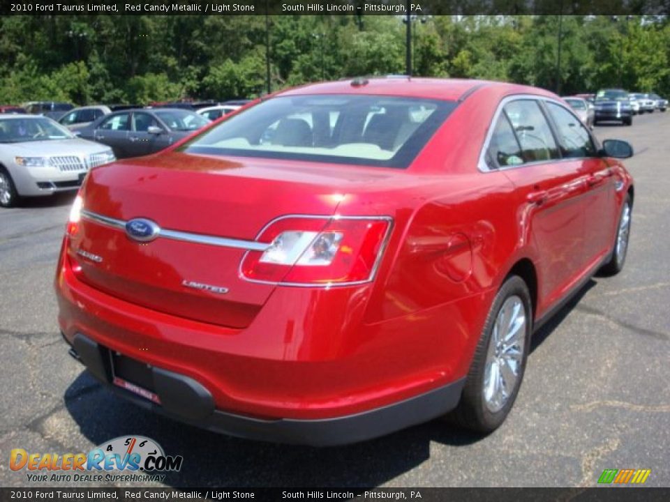 2010 Ford Taurus Limited Red Candy Metallic / Light Stone Photo #4