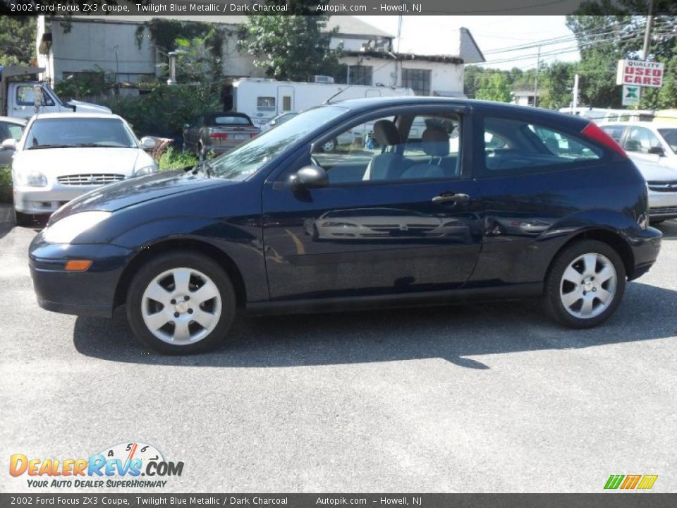 2002 Ford Focus ZX3 Coupe Twilight Blue Metallic / Dark Charcoal Photo #4