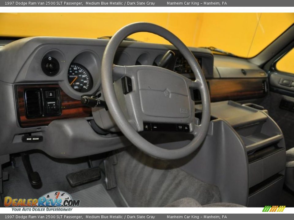 1997 Dodge Ram Van 2500 SLT Passenger Medium Blue Metallic / Dark Slate Gray Photo #7