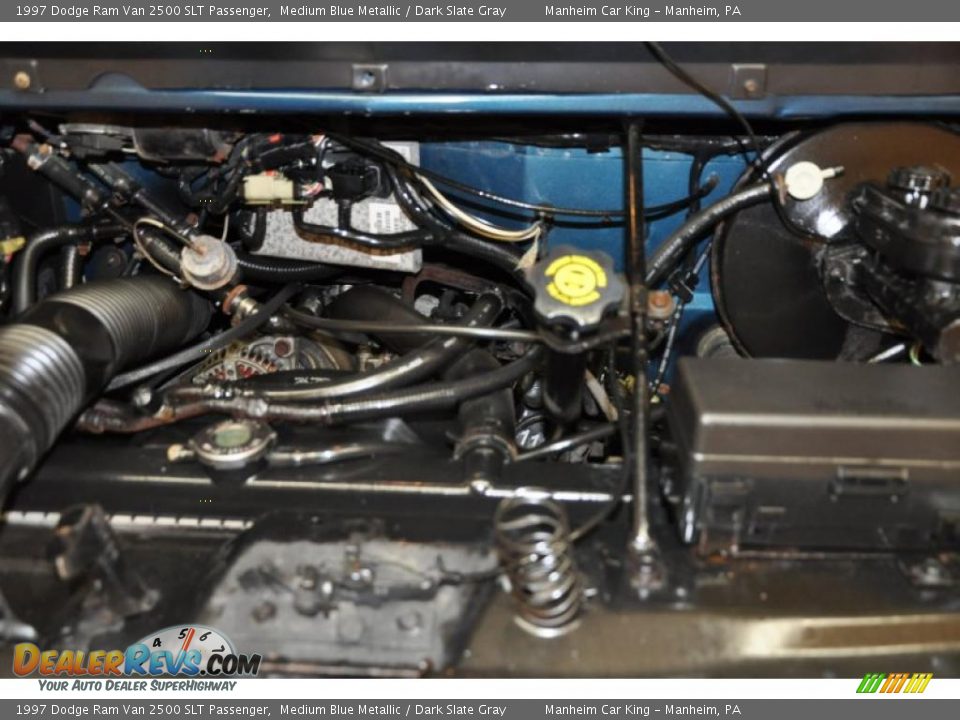 1997 Dodge Ram Van 2500 SLT Passenger Medium Blue Metallic / Dark Slate Gray Photo #18