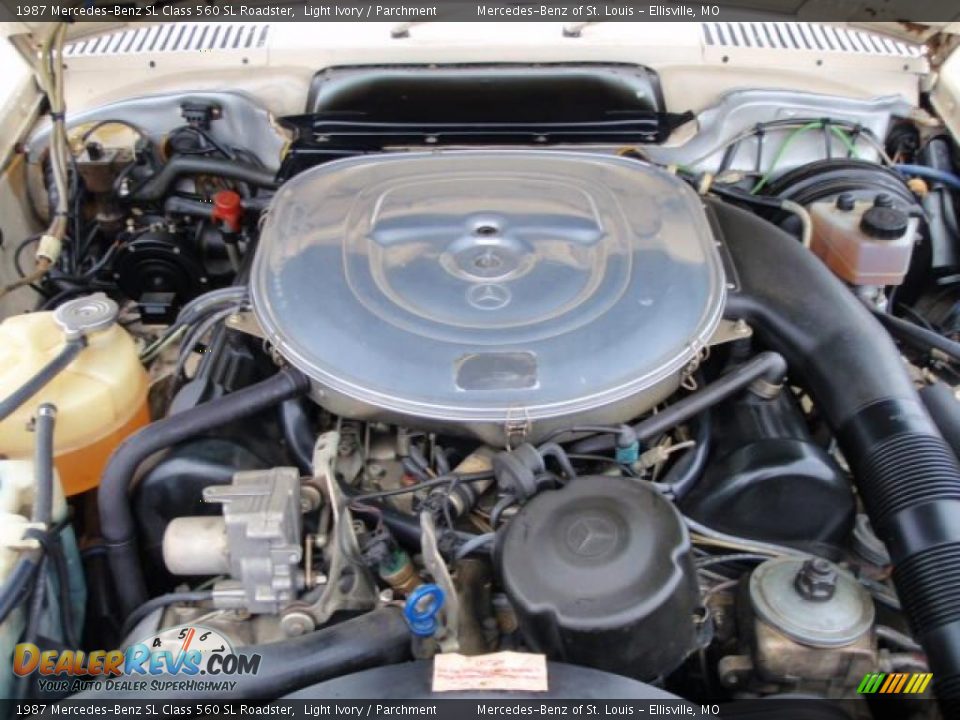 1987 Mercedes-Benz SL Class 560 SL Roadster Light Ivory / Parchment Photo #21