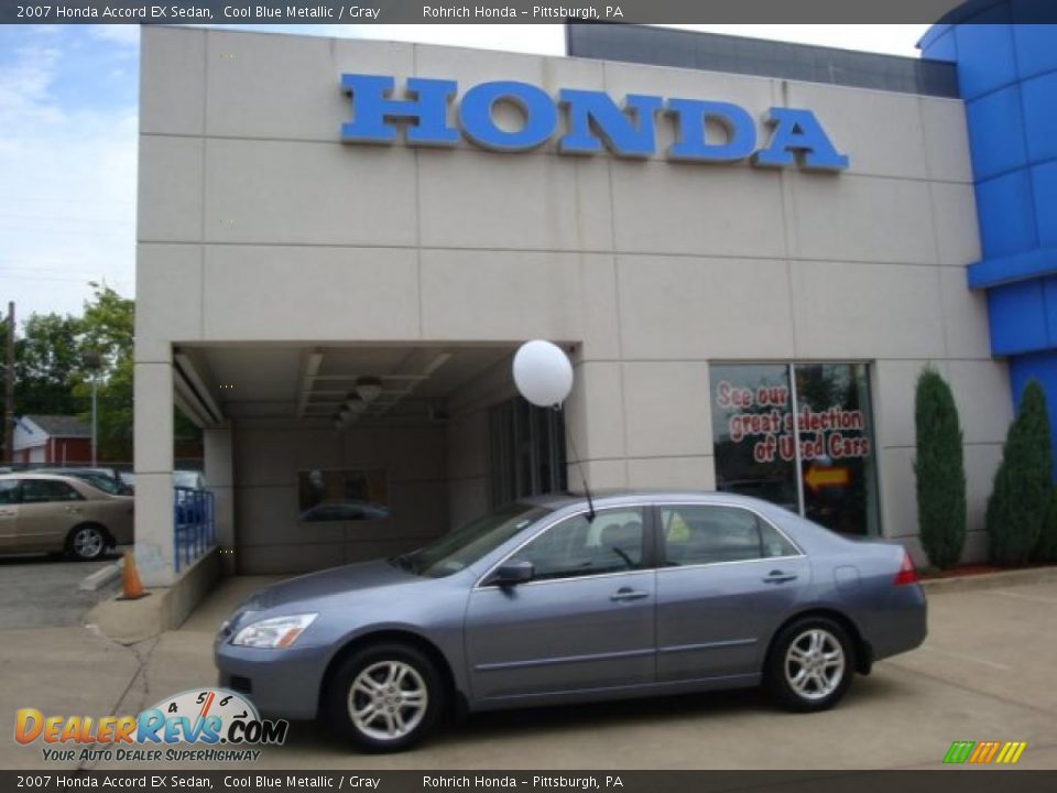 2007 Honda Accord EX Sedan Cool Blue Metallic / Gray Photo #1