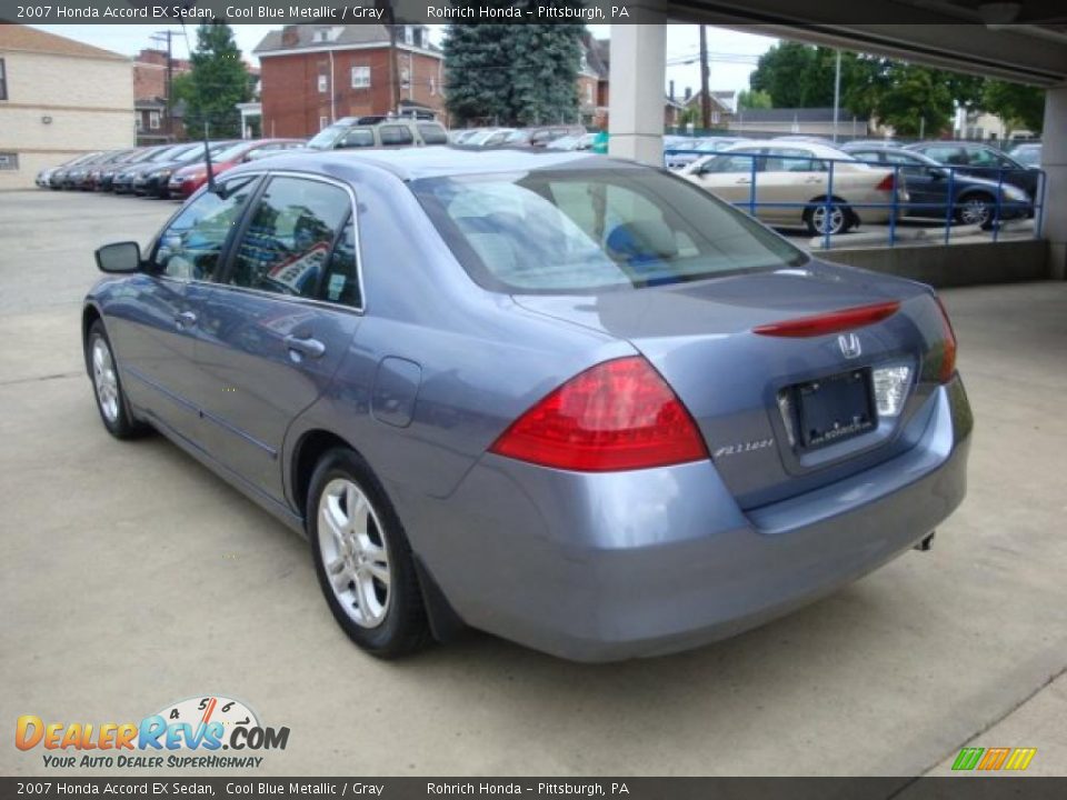 2007 Honda Accord EX Sedan Cool Blue Metallic / Gray Photo #2