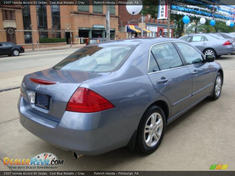 2007 Honda Accord EX Sedan Cool Blue Metallic / Gray Photo #4