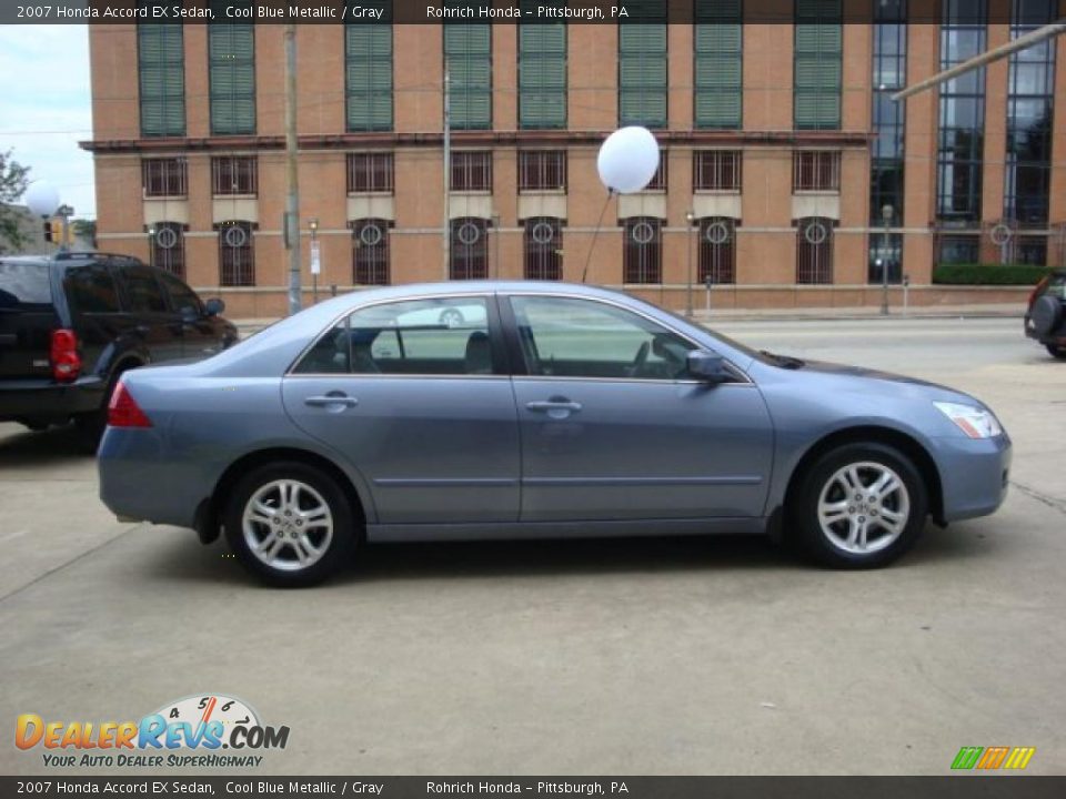 2007 Honda Accord EX Sedan Cool Blue Metallic / Gray Photo #5