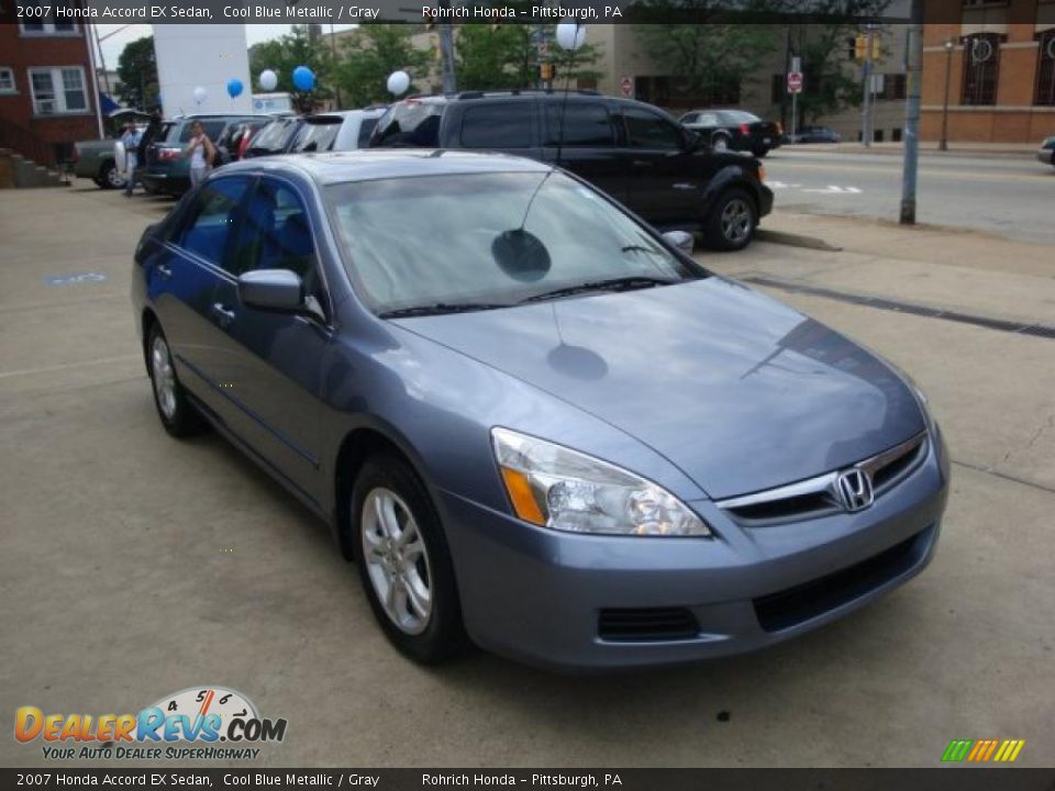 2007 Honda Accord EX Sedan Cool Blue Metallic / Gray Photo #6