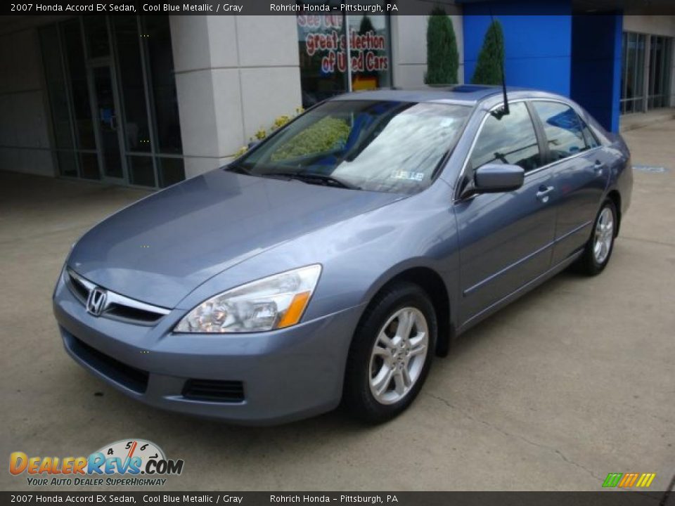 2007 Honda Accord EX Sedan Cool Blue Metallic / Gray Photo #11