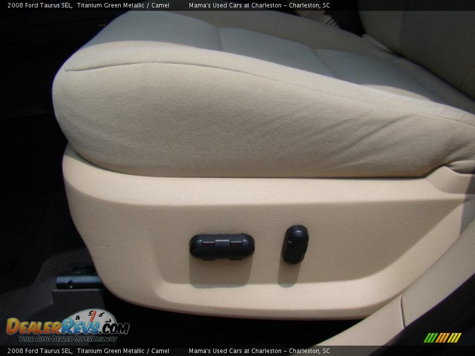 2008 Ford Taurus SEL Titanium Green Metallic / Camel Photo #7