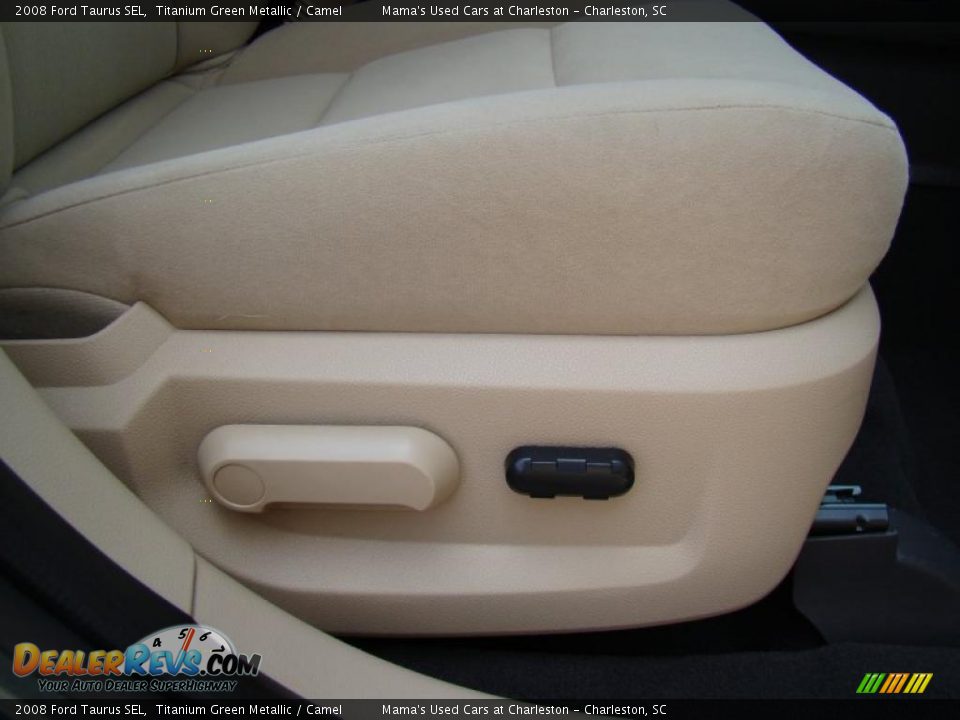 2008 Ford Taurus SEL Titanium Green Metallic / Camel Photo #11