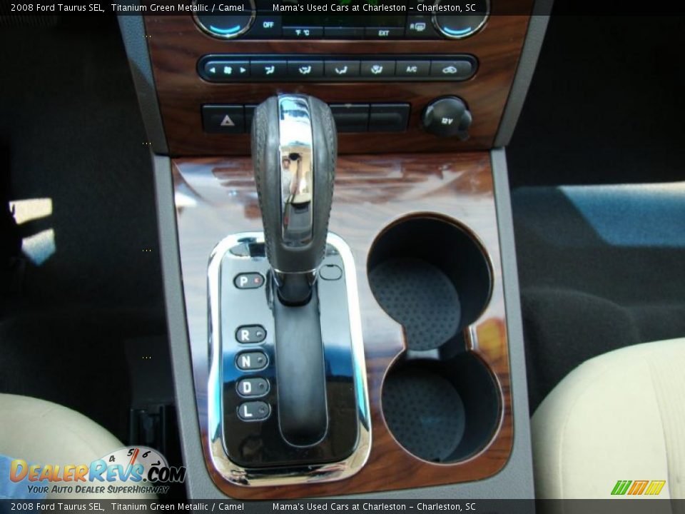 2008 Ford Taurus SEL Titanium Green Metallic / Camel Photo #21