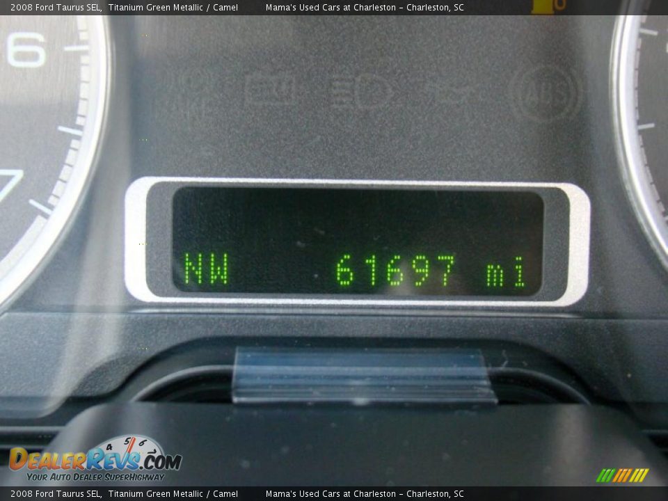 2008 Ford Taurus SEL Titanium Green Metallic / Camel Photo #25