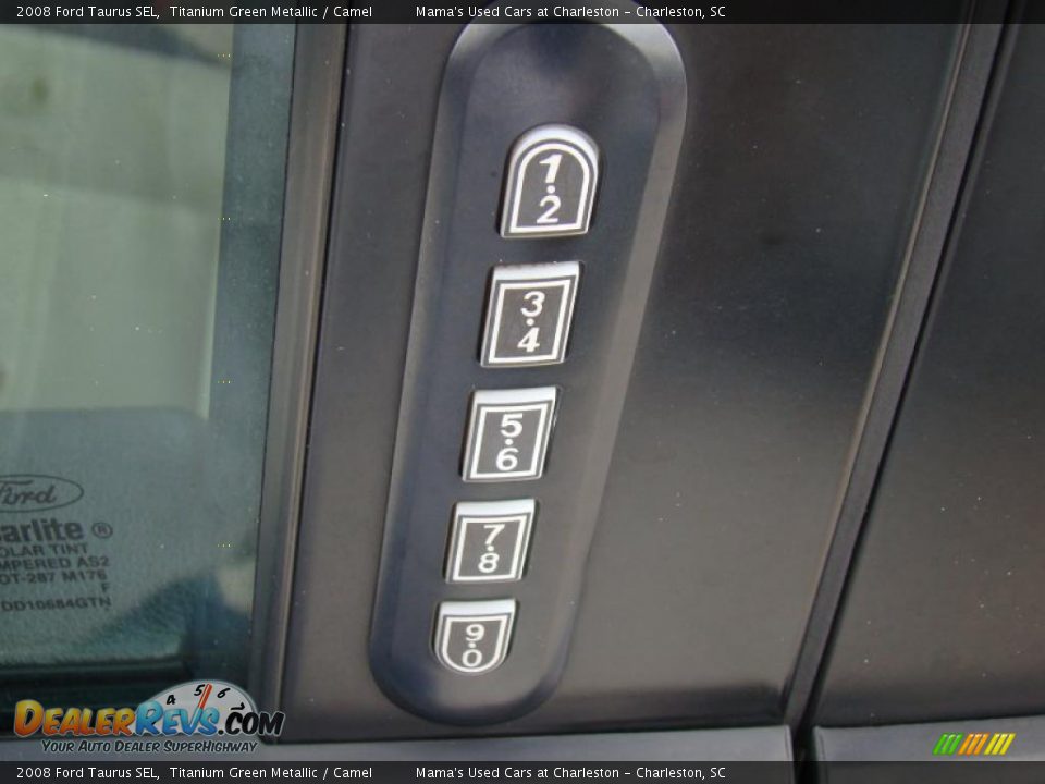 2008 Ford Taurus SEL Titanium Green Metallic / Camel Photo #34