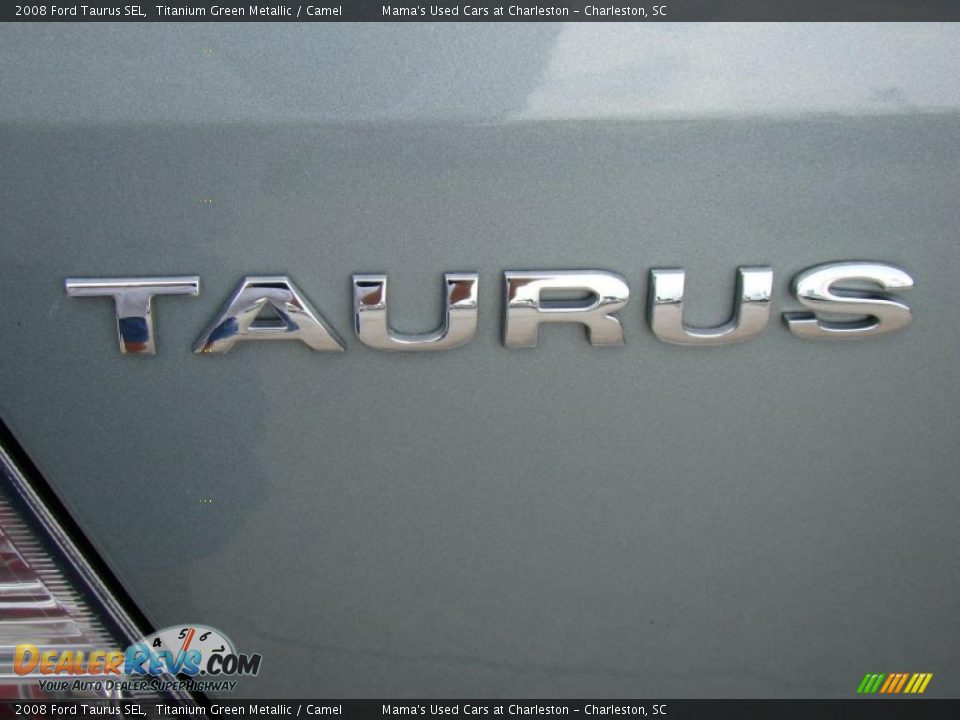 2008 Ford Taurus SEL Titanium Green Metallic / Camel Photo #35