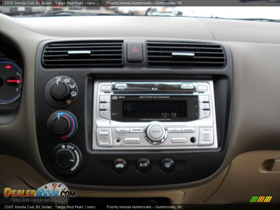 2005 Honda Civic EX Sedan Tango Red Pearl / Ivory Photo #12