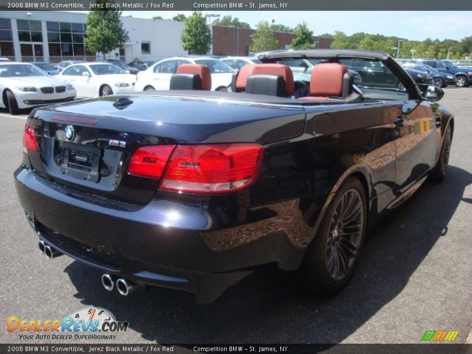 2008 BMW M3 Convertible Jerez Black Metallic / Fox Red Photo #6