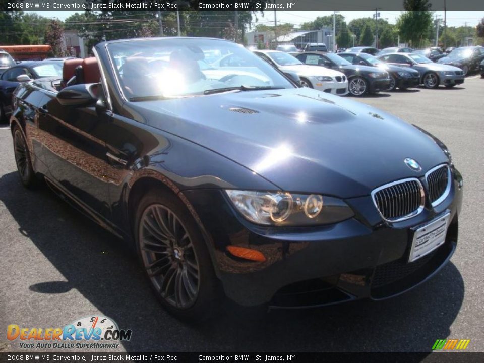 2008 BMW M3 Convertible Jerez Black Metallic / Fox Red Photo #8