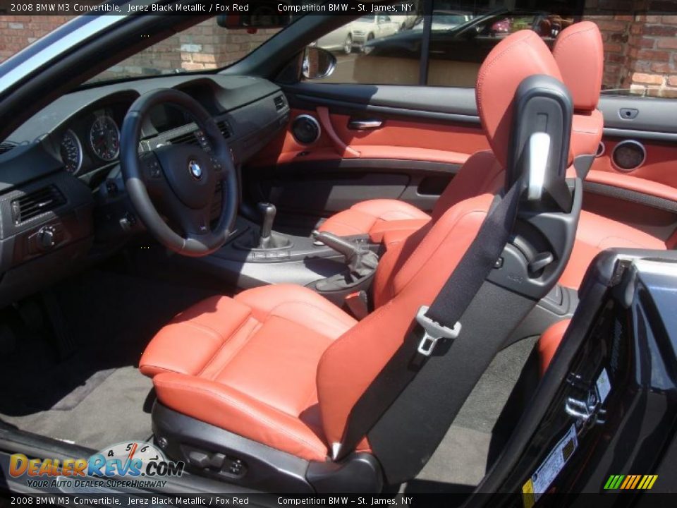 2008 BMW M3 Convertible Jerez Black Metallic / Fox Red Photo #13