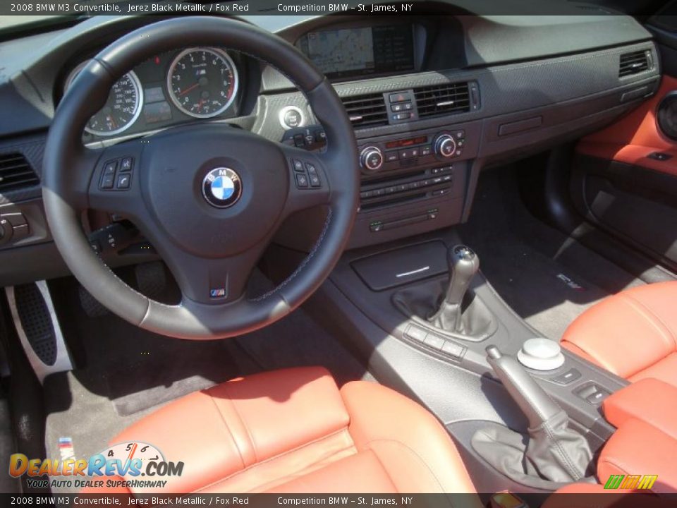 2008 BMW M3 Convertible Jerez Black Metallic / Fox Red Photo #14