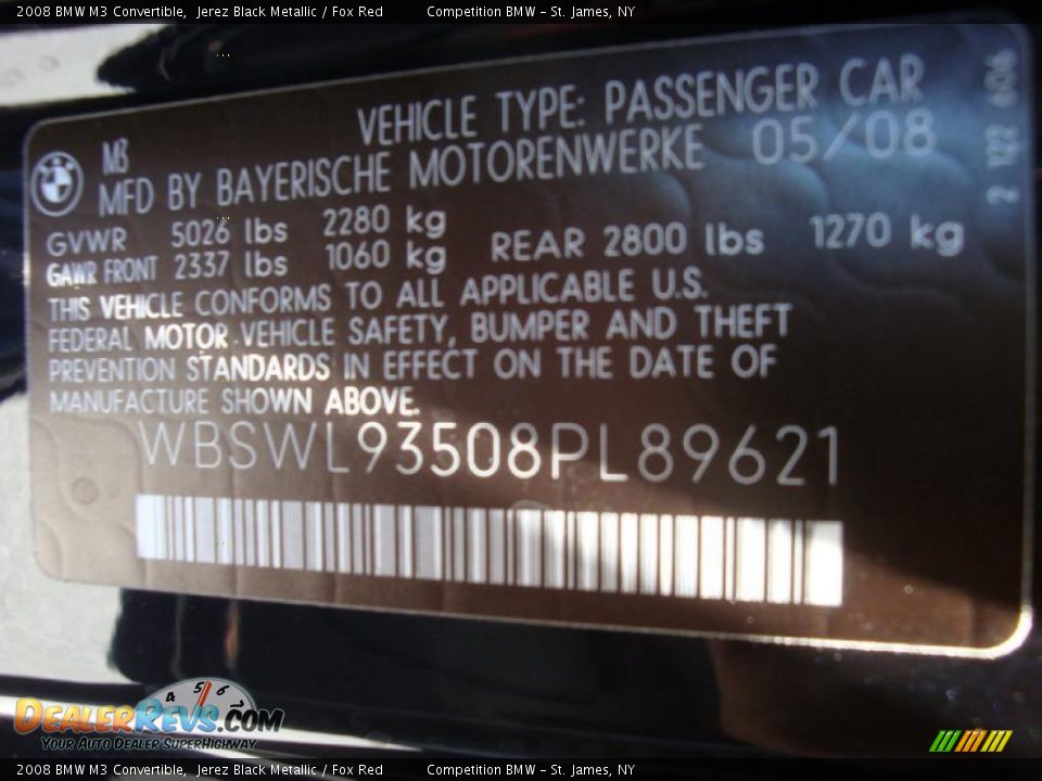 2008 BMW M3 Convertible Jerez Black Metallic / Fox Red Photo #20