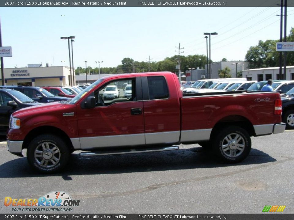 2007 Ford F150 XLT SuperCab 4x4 Redfire Metallic / Medium Flint Photo #4