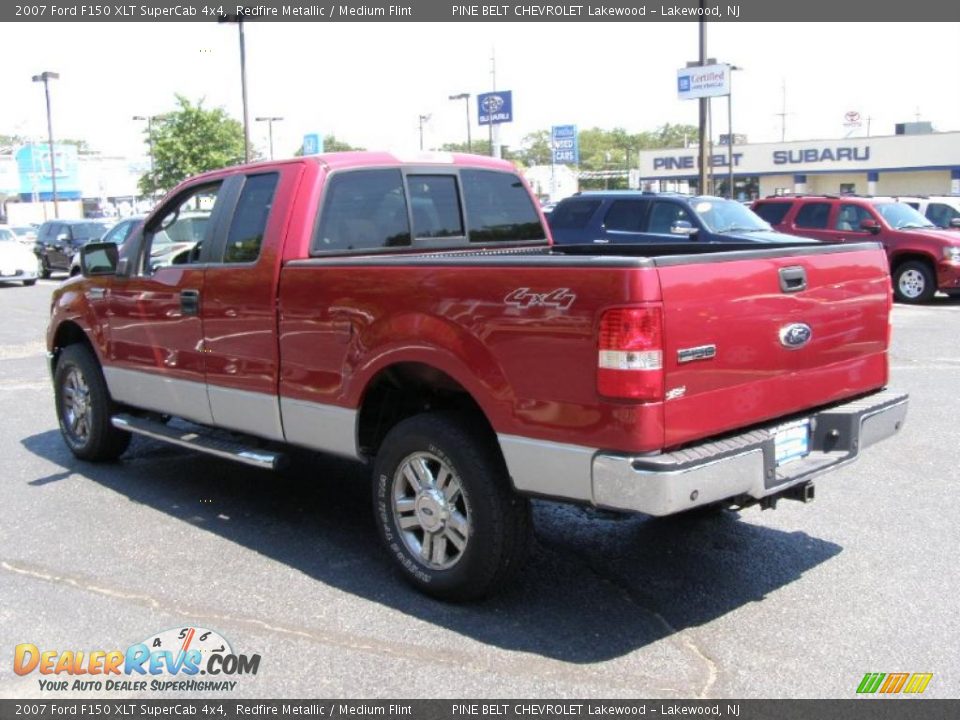 2007 Ford F150 XLT SuperCab 4x4 Redfire Metallic / Medium Flint Photo #5