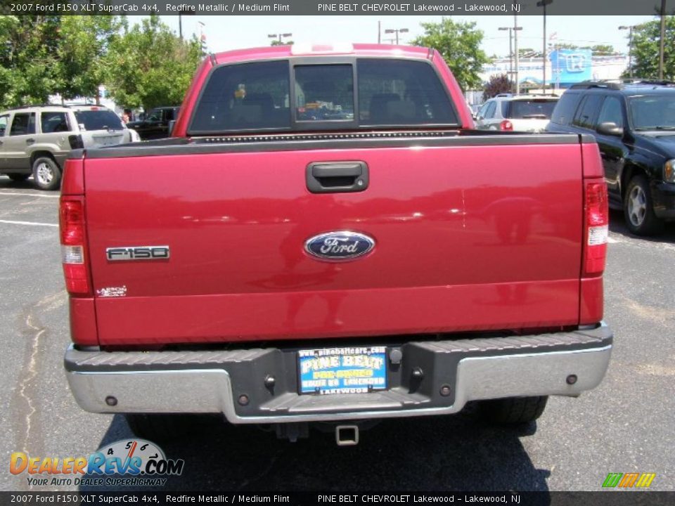 2007 Ford F150 XLT SuperCab 4x4 Redfire Metallic / Medium Flint Photo #6