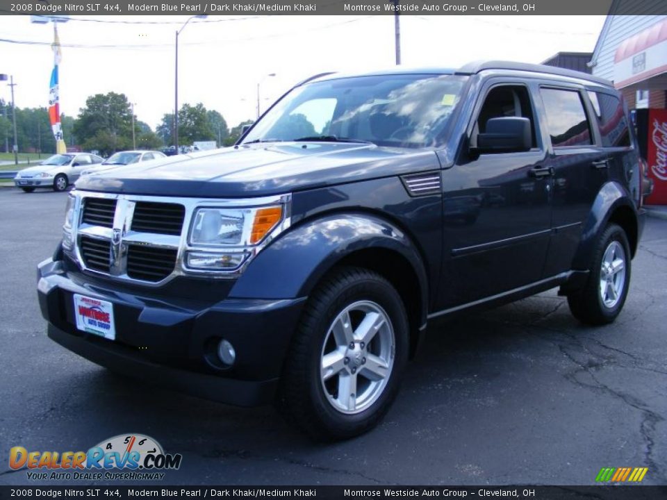 2008 Dodge Nitro SLT 4x4 Modern Blue Pearl / Dark Khaki/Medium Khaki Photo #1