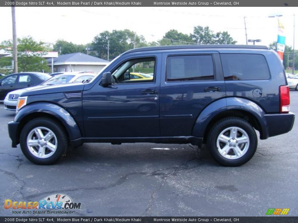 2008 Dodge Nitro SLT 4x4 Modern Blue Pearl / Dark Khaki/Medium Khaki Photo #2