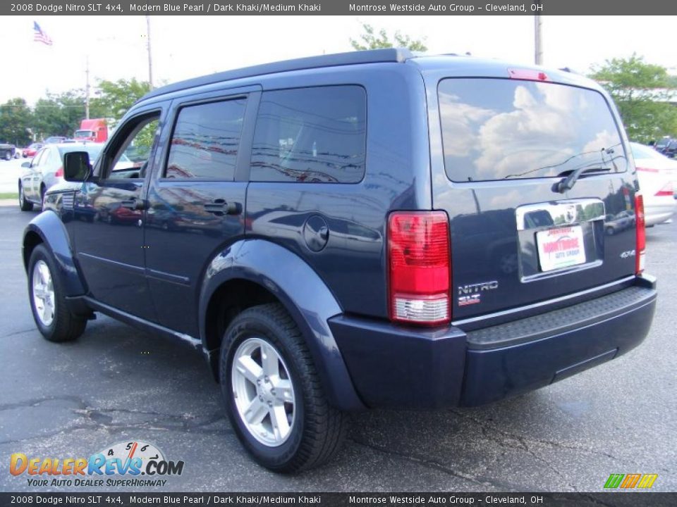 2008 Dodge Nitro SLT 4x4 Modern Blue Pearl / Dark Khaki/Medium Khaki Photo #3