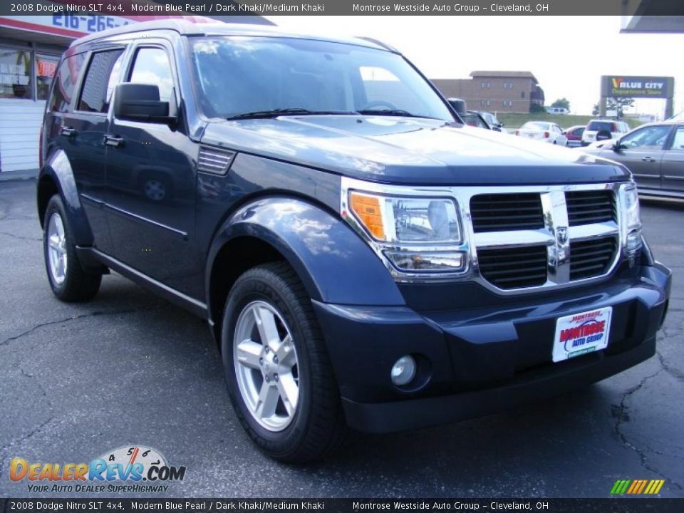 2008 Dodge Nitro SLT 4x4 Modern Blue Pearl / Dark Khaki/Medium Khaki Photo #7