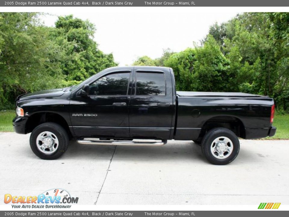 2005 Dodge Ram 2500 Laramie Quad Cab 4x4 Black / Dark Slate Gray Photo #4