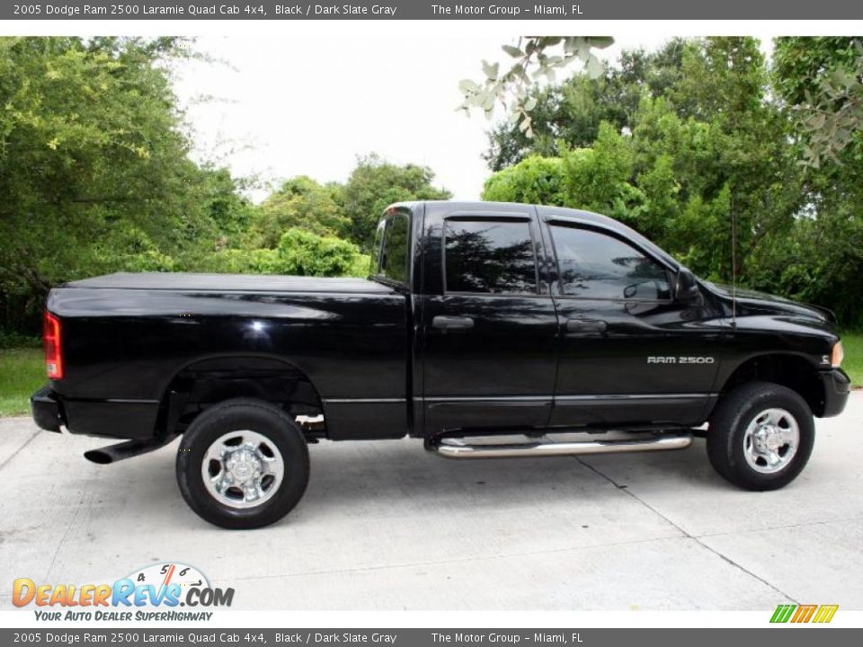 2005 Dodge Ram 2500 Laramie Quad Cab 4x4 Black / Dark Slate Gray Photo #7