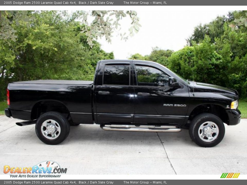 2005 Dodge Ram 2500 Laramie Quad Cab 4x4 Black / Dark Slate Gray Photo #8